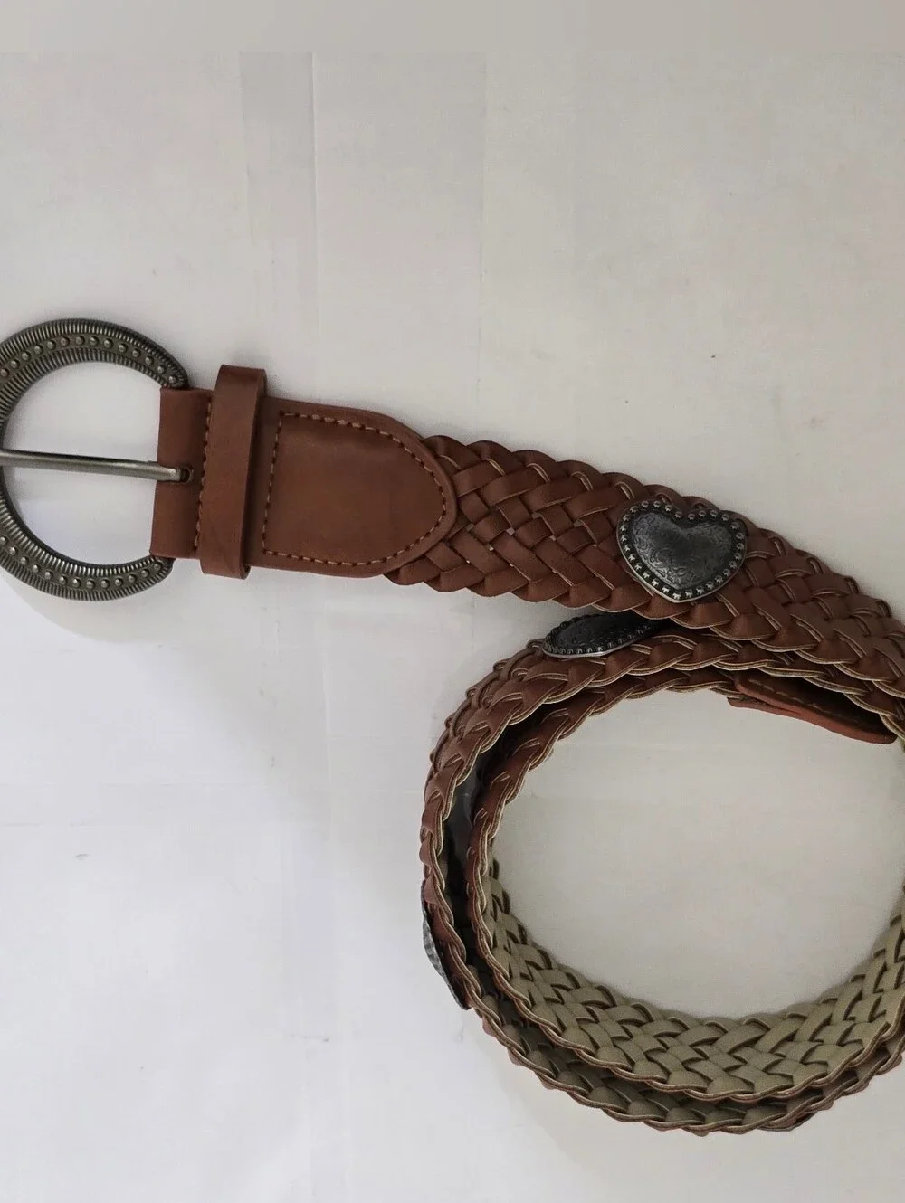 new ALTAR'D STATE S/M Braided Western Boho Concho Belt Antique Accents